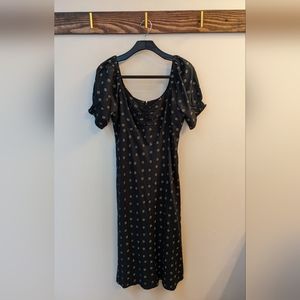 Madewell sweetheart puff sleeve mini dress.